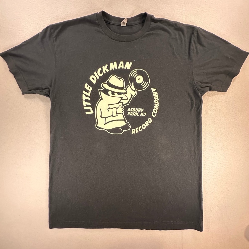 Little Dickman Record Company Asbury Park NJ Graphic T-Shirt Black Mens M